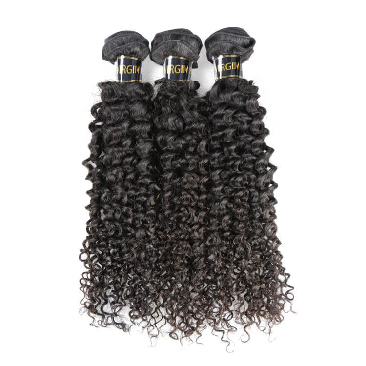 Set of curly virgin mink hair bundles – 100% unprocessed