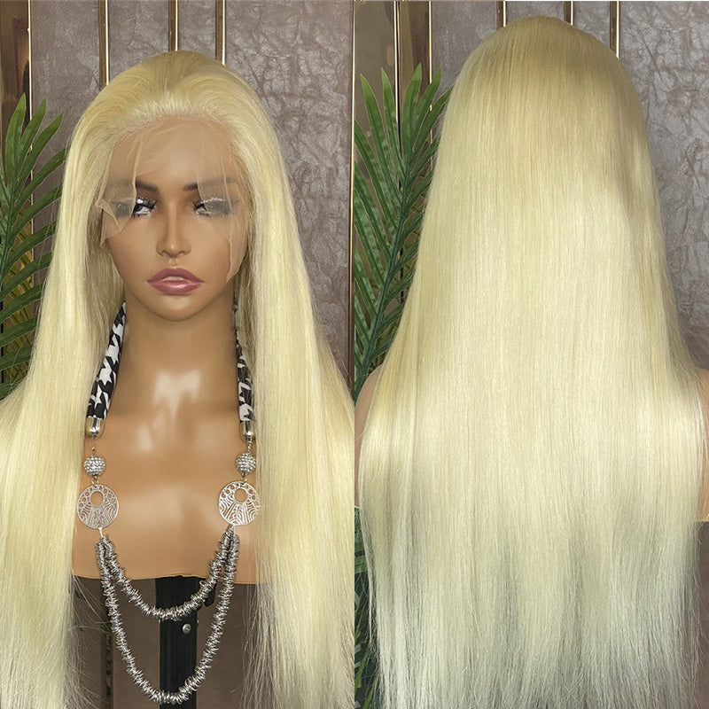 613 Blonde Lace Front Wig Straight Blonde Wig 13x4 Lace Frontal Wig 613 Human Hair Wig