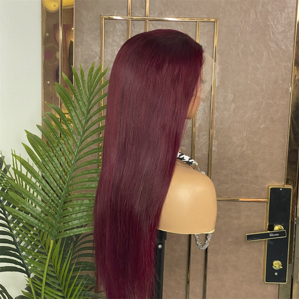 99J Wig Human Hair Wig 13x4 Lace Front Wig Straight Lace Frontal Wig