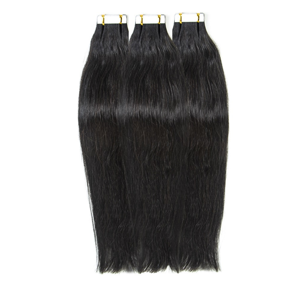 Tape In Hair Extensions 100% Mink Virgin Straight Human Hair Tape Ins Hair Extensions