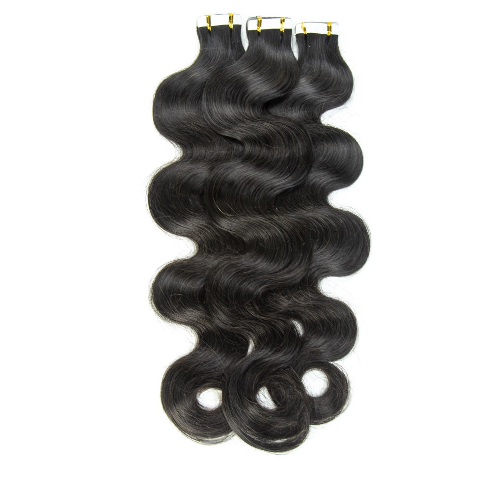 Body Wave Human Hair PU Tape In Virgin Human Hair Extensions