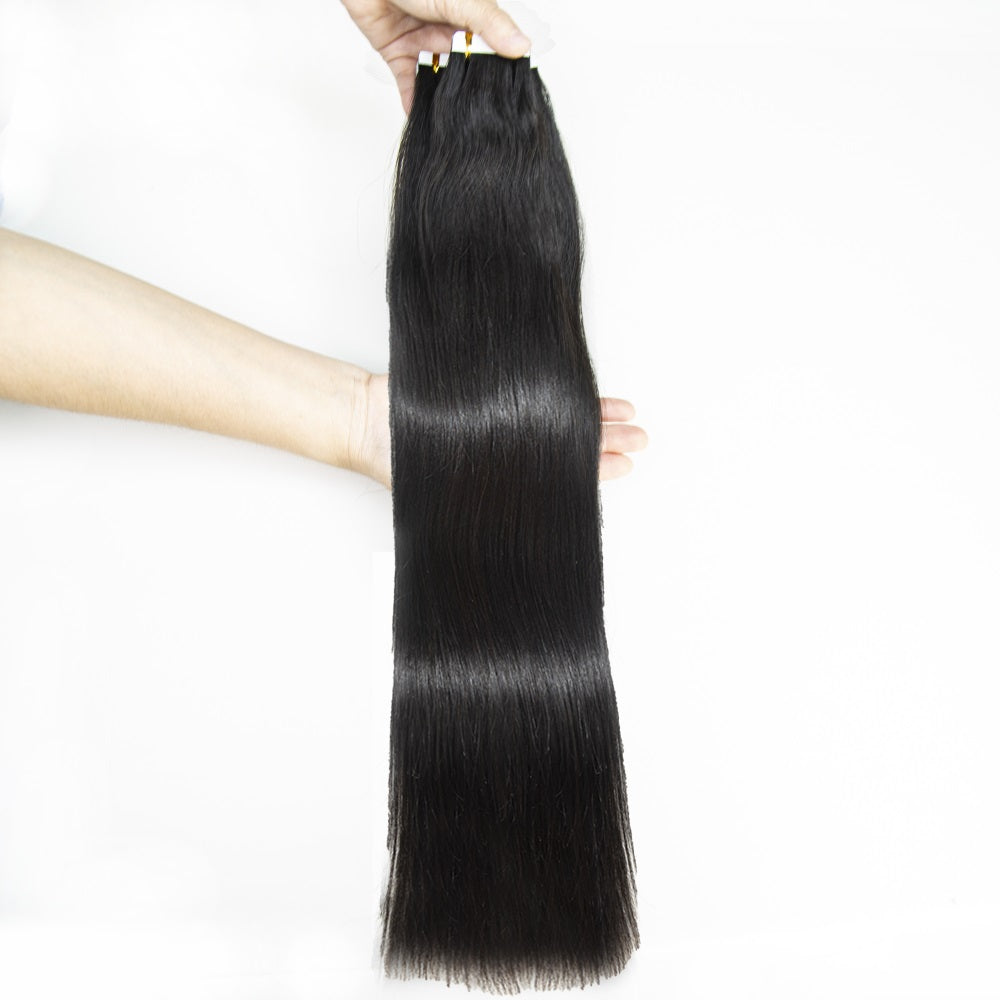 Tape In Hair Extensions 100% Mink Virgin Straight Human Hair Tape Ins Hair Extensions