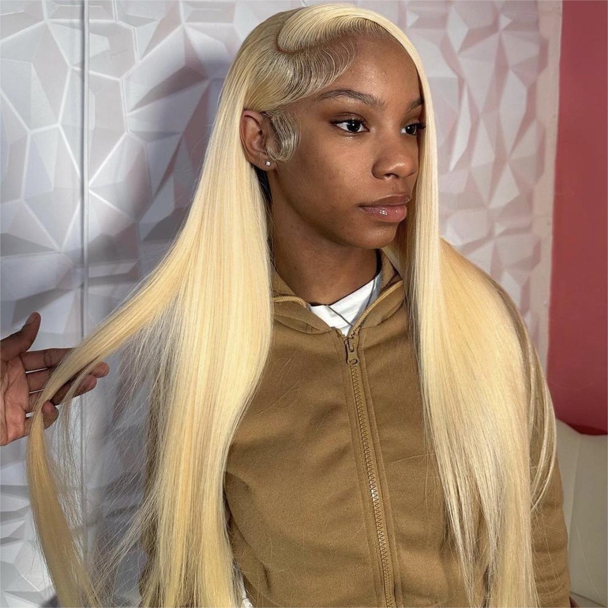 613 Blonde Lace Front Wig Straight Blonde Wig 13x4 Lace Frontal Wig 613 Human Hair Wig