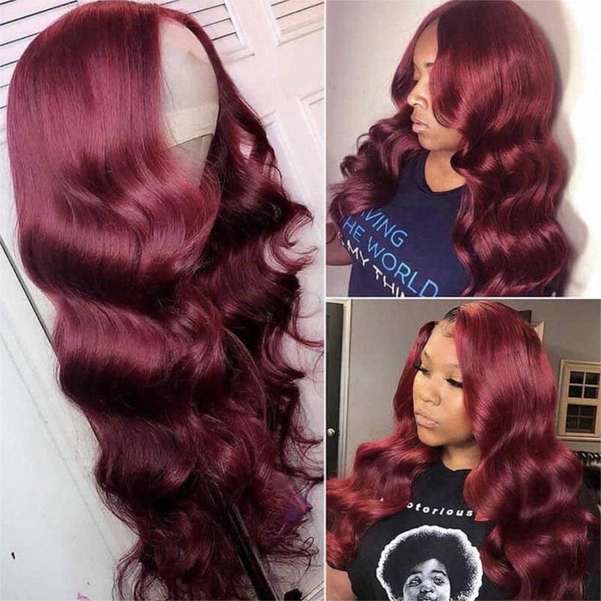 99J Wig Body Wave Lace Front Wig 13x4 Hair Wig With Baby Hair