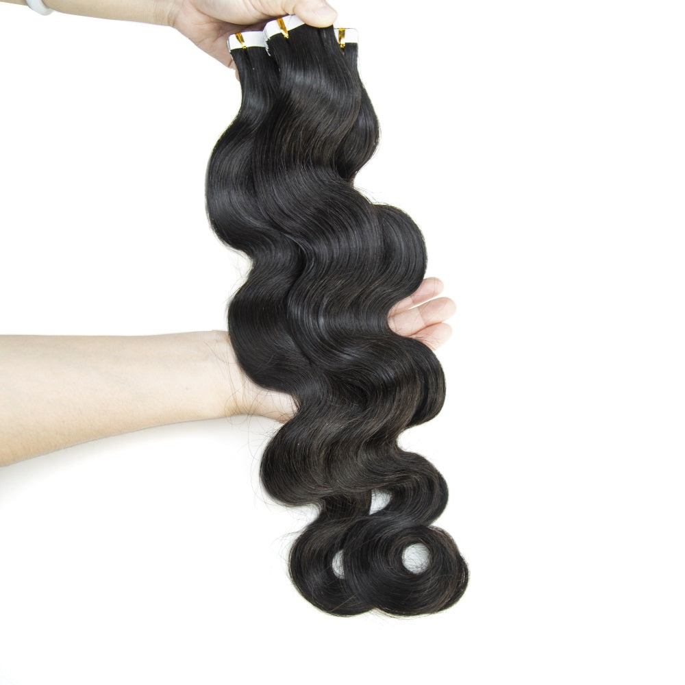 Body Wave Human Hair PU Tape In Virgin Human Hair Extensions