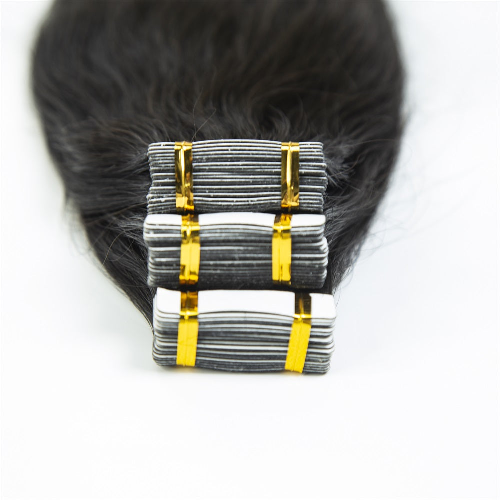 Tape In Hair Extensions 100% Mink Virgin Straight Human Hair Tape Ins Hair Extensions