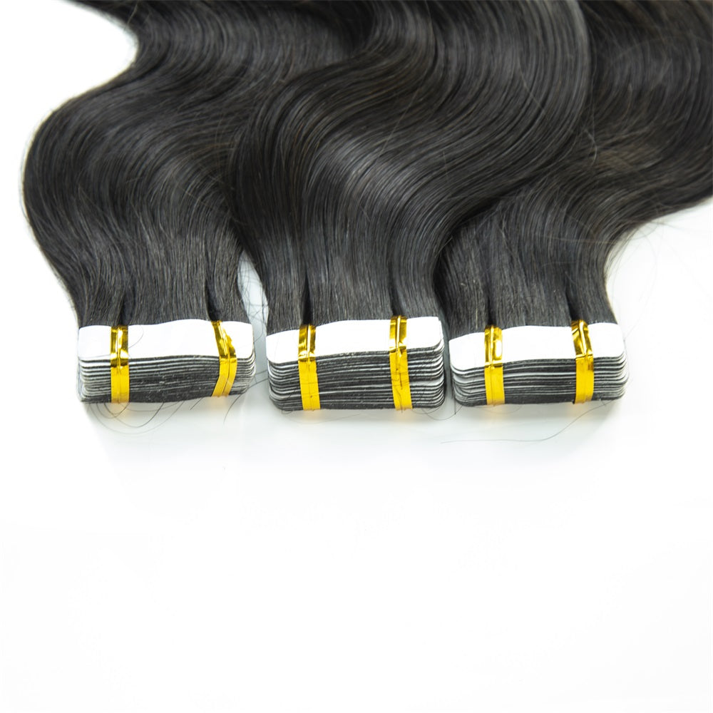 Body Wave Human Hair PU Tape In Virgin Human Hair Extensions