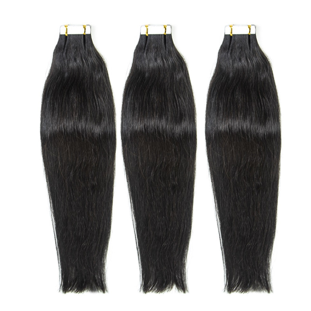 Tape In Hair Extensions 100% Mink Virgin Straight Human Hair Tape Ins Hair Extensions
