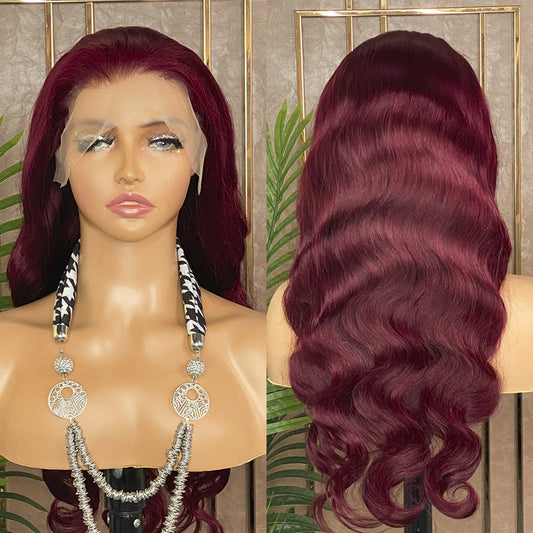 99J Wig Body Wave Lace Front Wig 13x4 Hair Wig With Baby Hair