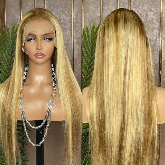 Highlight Honey Blonde Wig 30/613 13x4 Lace Front Wig Straight Lace Front Wig