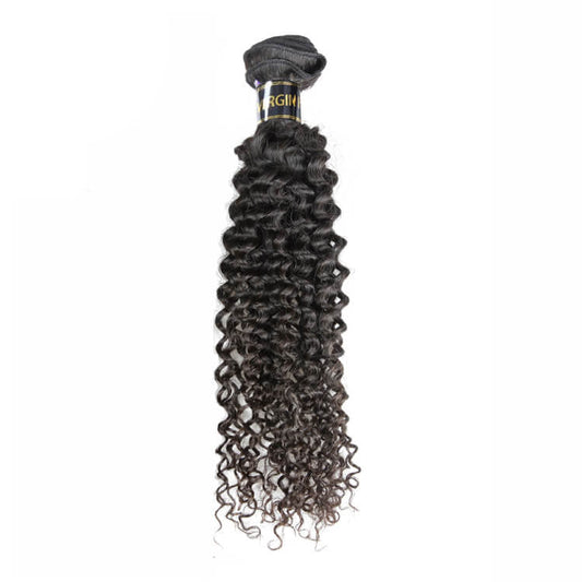 Curly virgin hair bundle in natural black – 10A mink hair