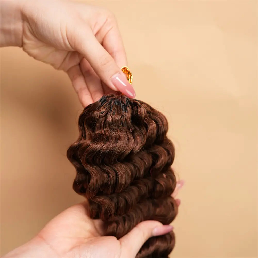 1# 4# Human Hair Colored Crochet Hair Bundles Extension 100g