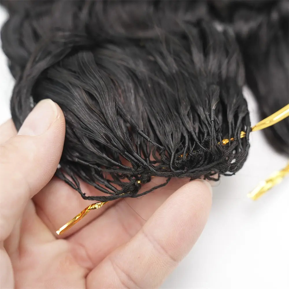 Natural Black #1B Human Hair Crochet Hair Bundles Extension 100g