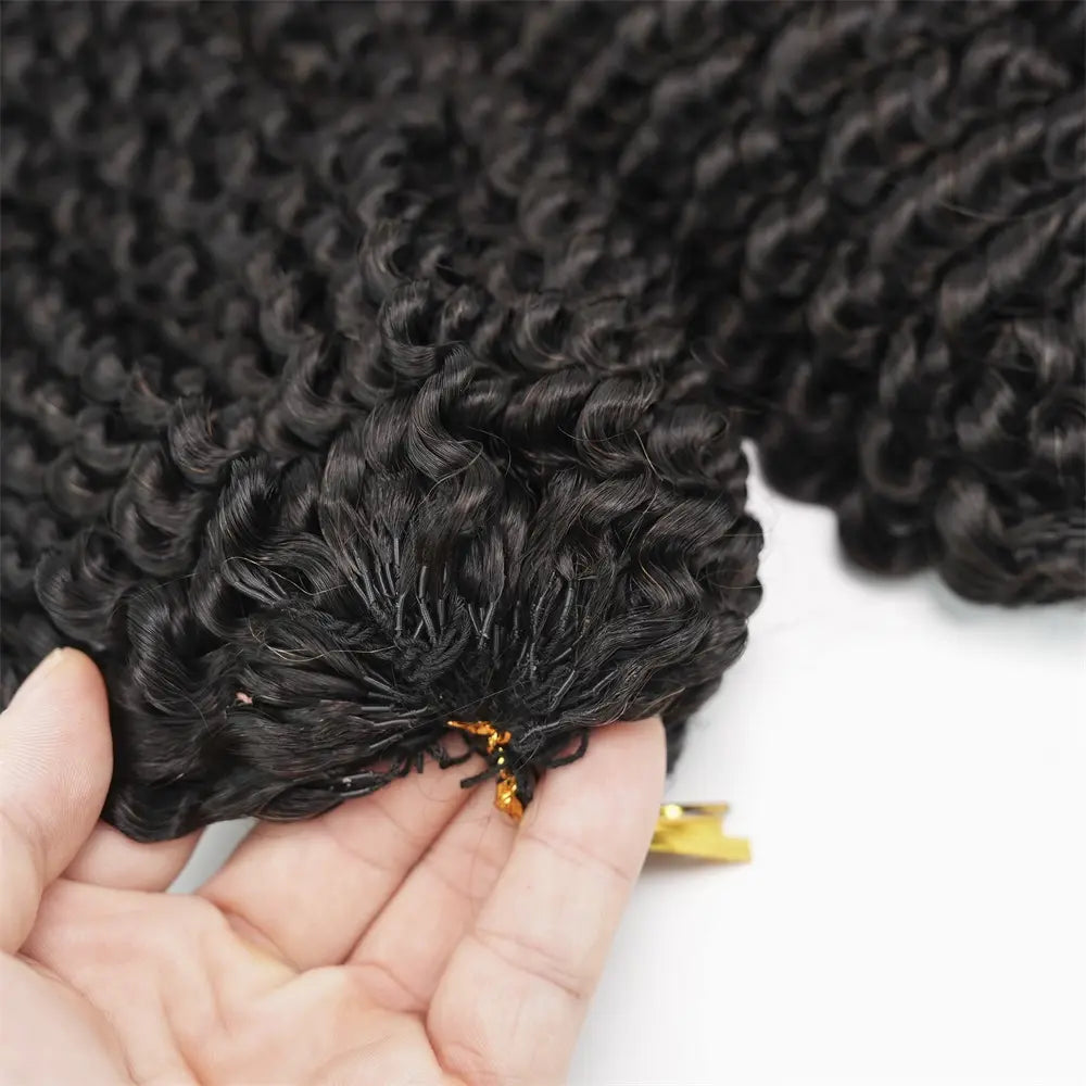 Natural Black #1B Human Hair Crochet Hair Bundles Extension 100g